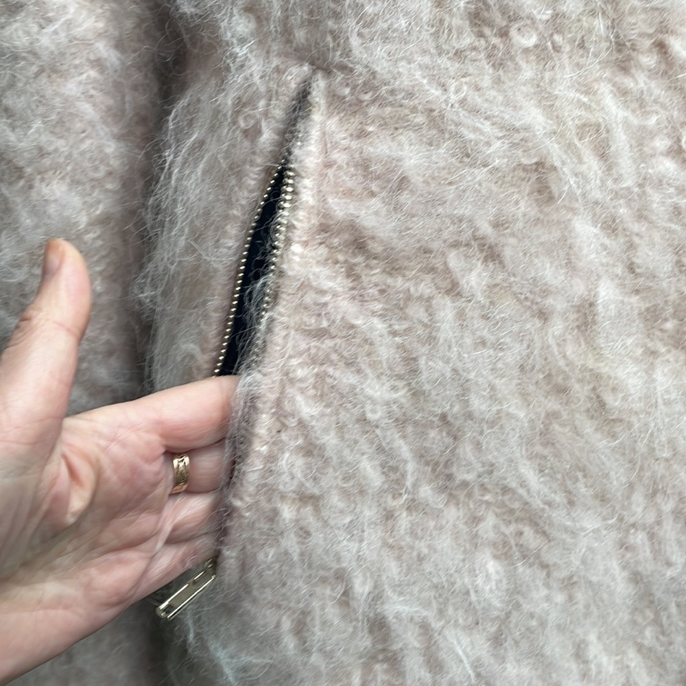 Dusty pink Zara wool/ mohair blend knitted jacket - Picture 9 of 16